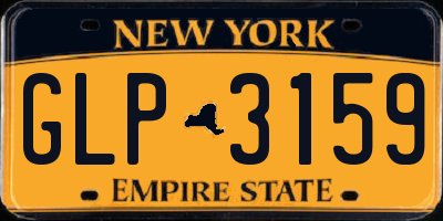NY license plate GLP3159