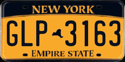 NY license plate GLP3163