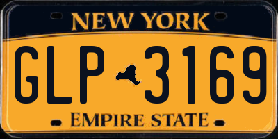 NY license plate GLP3169