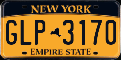 NY license plate GLP3170