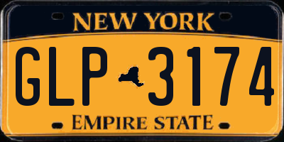 NY license plate GLP3174