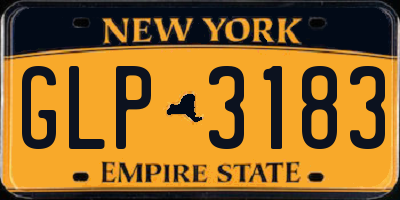NY license plate GLP3183