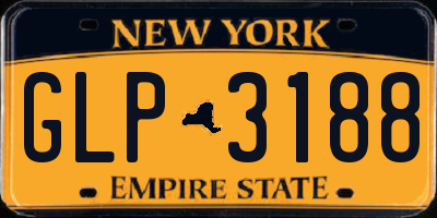 NY license plate GLP3188