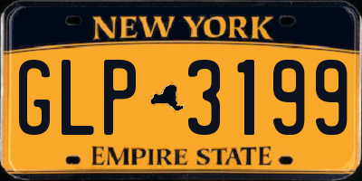 NY license plate GLP3199