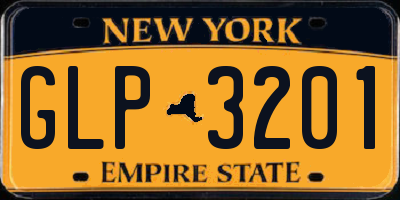 NY license plate GLP3201