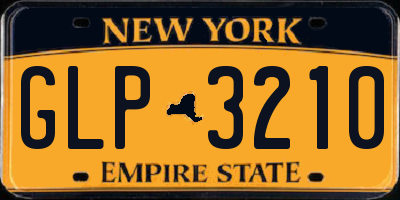 NY license plate GLP3210