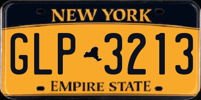 NY license plate GLP3213