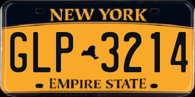 NY license plate GLP3214
