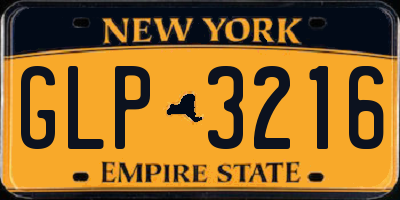 NY license plate GLP3216