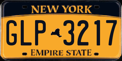 NY license plate GLP3217