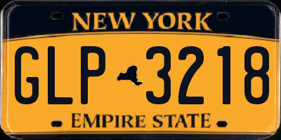 NY license plate GLP3218