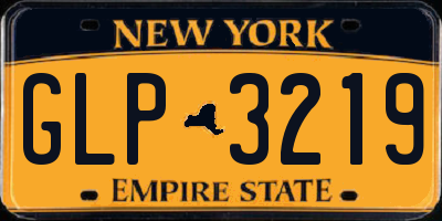 NY license plate GLP3219