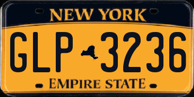 NY license plate GLP3236