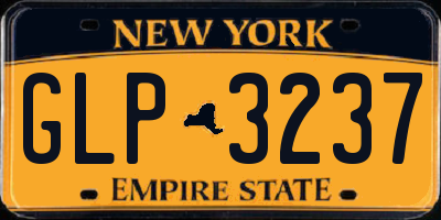 NY license plate GLP3237