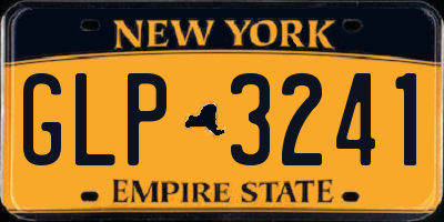NY license plate GLP3241