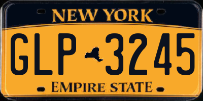 NY license plate GLP3245
