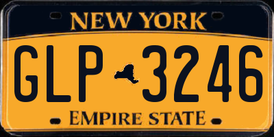 NY license plate GLP3246