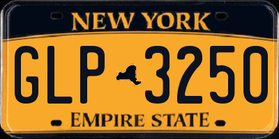 NY license plate GLP3250