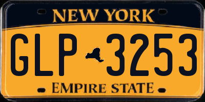 NY license plate GLP3253