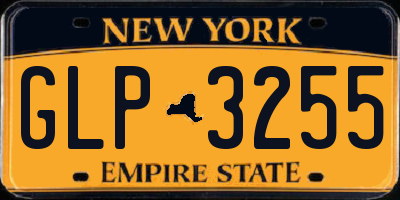 NY license plate GLP3255
