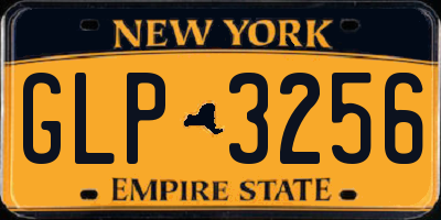 NY license plate GLP3256