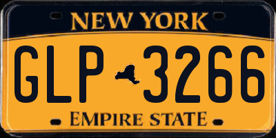 NY license plate GLP3266