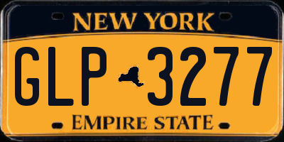 NY license plate GLP3277