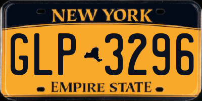 NY license plate GLP3296
