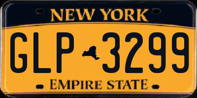 NY license plate GLP3299