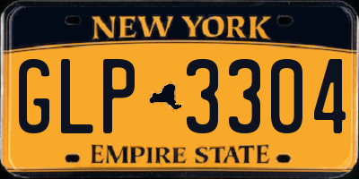 NY license plate GLP3304