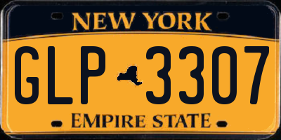 NY license plate GLP3307