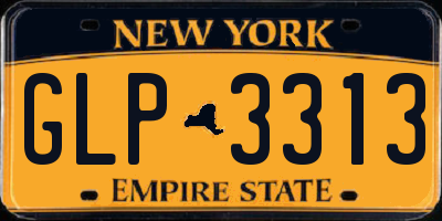 NY license plate GLP3313