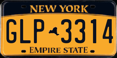 NY license plate GLP3314