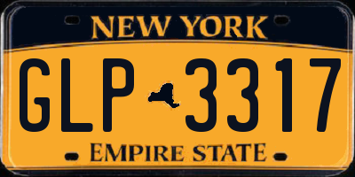 NY license plate GLP3317