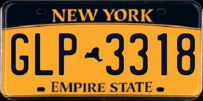 NY license plate GLP3318