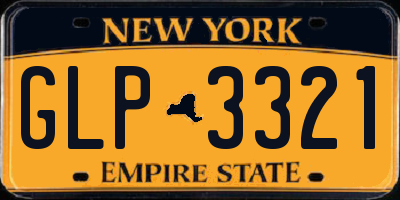 NY license plate GLP3321