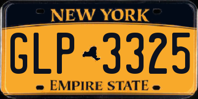 NY license plate GLP3325