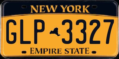 NY license plate GLP3327