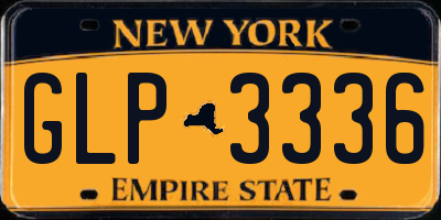 NY license plate GLP3336