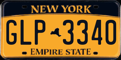 NY license plate GLP3340