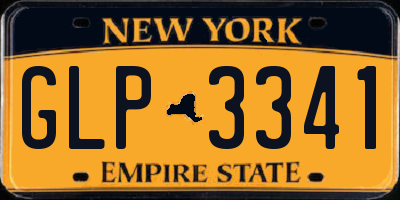 NY license plate GLP3341