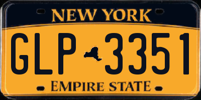 NY license plate GLP3351