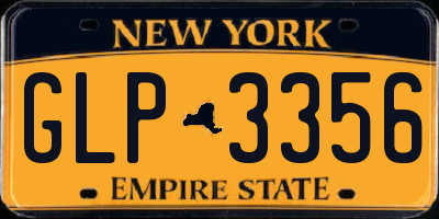 NY license plate GLP3356