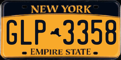 NY license plate GLP3358