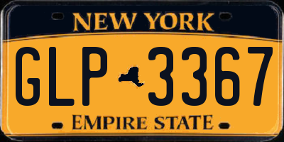 NY license plate GLP3367