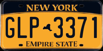 NY license plate GLP3371