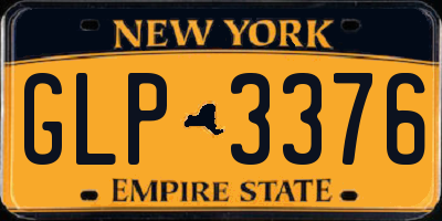 NY license plate GLP3376