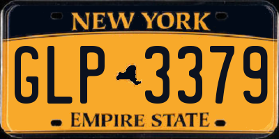 NY license plate GLP3379
