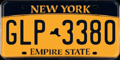 NY license plate GLP3380