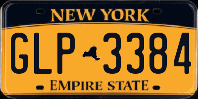 NY license plate GLP3384